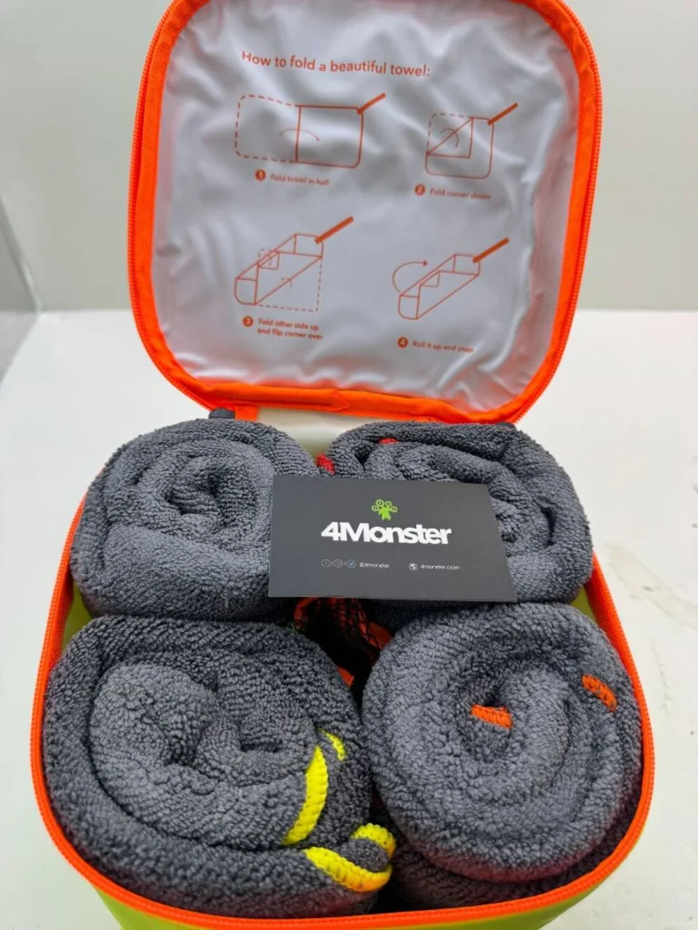 4Monster Water Sports Towel Set With Travel Case - Lightweight & Compact - Qty: